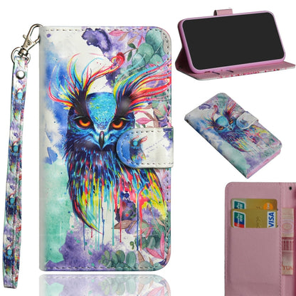 3D Painting Pattern Horizontal Flip TPU + PU Leather Case with Holder & Card Slots & Wallet, For iPhone 12 Pro Max, For Xiaomi Redmi 9