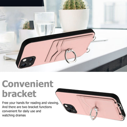 R20 Crossbody Rope Ring Card Holder Phone Case, For iPhone 14 Plus, For iPhone 14, For iPhone 14 Pro, For iPhone 14 Pro Max