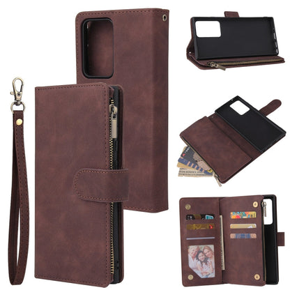 Multifunctional Retro Frosted Horizontal Flip Leather Case with Card Slot & Holder & Zipper Wallet & Photo Frame & Lanyard, For Samsung Galaxy A21s, For Samsung Galaxy Note20 Ultra, For Samsung Galaxy Note20