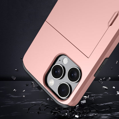 Shockproof Armor Phone Case with Card Slot, For iPhone 16 Pro, For iPhone 16 Plus