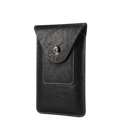 Elephant Texture Men Leisure Simple Universal Mobile Phone Waist Pack Leather Case with Card Slot, Suitable for 6.7-6.9 inch Smartphones, For iPhone 12 Pro Max