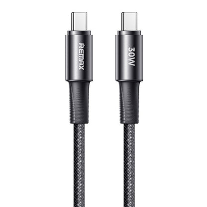 REMAX RC-C100 1.2m 30W Type-C to Type-C Fast Charging Braided Data Cable, Type-C to Type-C