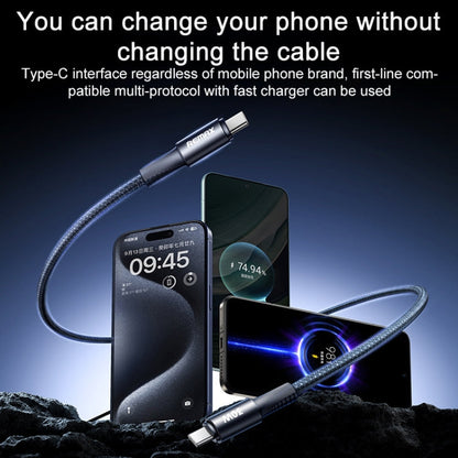 REMAX RC-C100 1.2m 30W Type-C to Type-C Fast Charging Braided Data Cable, Type-C to Type-C