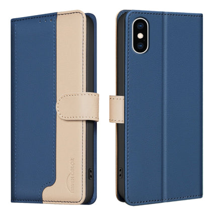 Color Matching RFID Anti-theft Leather Phone Case, For iPhone XR, For iPhone XS Max, For iPhone 8 Plus / 7 Plus