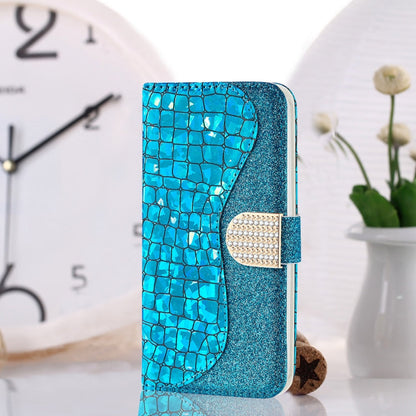 Laser Glitter Powder Matching Crocodile Texture Horizontal Flip Leather Case with Card Slots & Holder & Wallet, For iPhone 12 mini, For iPhone 12 Pro Max, For Samsung Galaxy Note20, For Samsung Galaxy Note20 Ultra, For Samsung Galaxy A21s