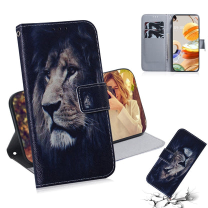 Coloured Drawing Horizontal Flip Leather Case, with Holder & Card Slots & Wallet, For LG K51S, For LG K61