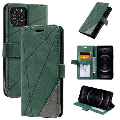 Skin Feel Splicing Horizontal Flip Leather Case with Holder & Card Slots & Wallet & Photo Frame, For iPhone 12 Pro Max, For iPhone 12 / 12 Pro, For iPhone 12 mini, For iPhone XR