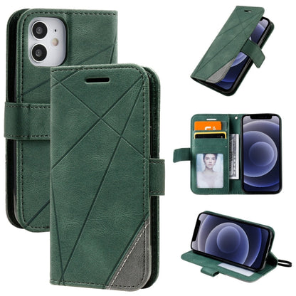Skin Feel Splicing Horizontal Flip Leather Case with Holder & Card Slots & Wallet & Photo Frame, For iPhone 12 Pro Max, For iPhone 12 / 12 Pro, For iPhone 12 mini, For iPhone XR