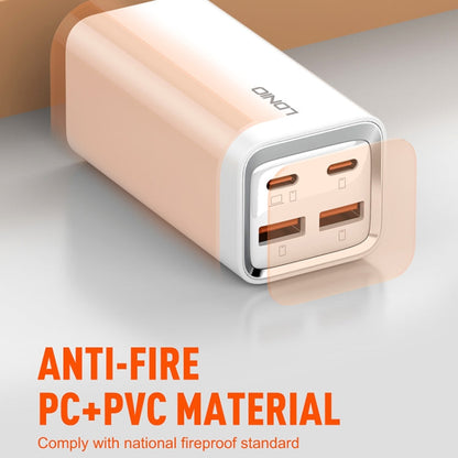 LDNIO A4610C PD65W Dual USB-C / Type-C + Dual USB Fast Charger, Cable Length: 1.5m, EU Plug·, A4610C (UK Plug), US Plug