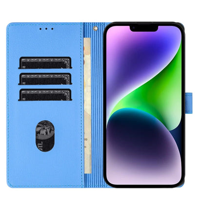 Cartoon Elephant Embossed Leather Phone Case, For iPhone 14 Plus, For iPhone 14, For iPhone 14 Pro, For iPhone 14 Pro Max