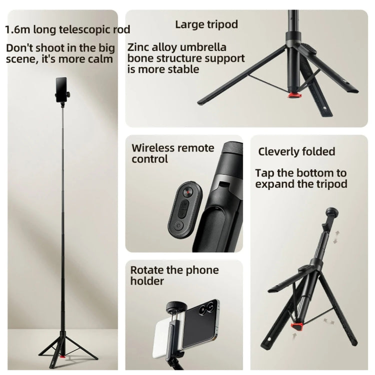 Xiaomi XMBJZPG01YM Zoom Floor Standing Bluetooth Stand Selfie Stick