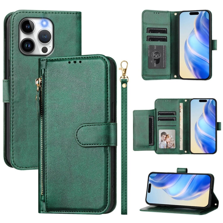 Multi-Card Slots Zipper Wallet Leather Phone Case, For iPhone 14 Pro Max, For iPhone SE 2022 / 2020 / 8 / 7, For iPhone 13 Pro Max, For iPhone 13 Pro