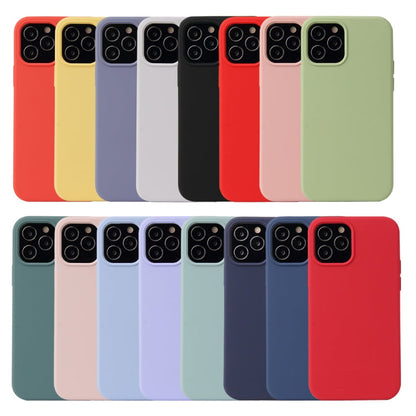 Solid Color Liquid Silicone Shockproof Protective Case, For iPhone 12 mini