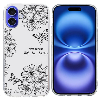 Colorful Painting Pattern TPU Phone Case, For iPhone 16 Plus, For iPhone 16