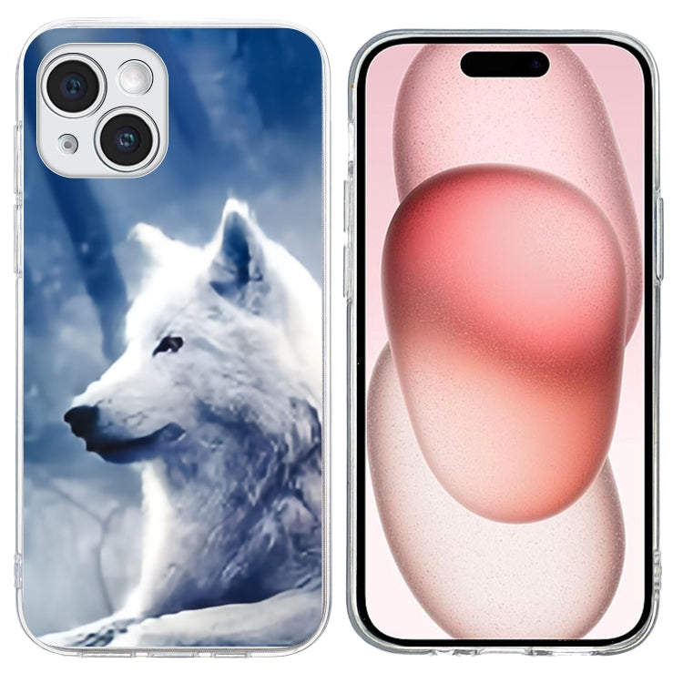 Colorful Painting Pattern TPU Phone Case, For iPhone 15 Plus, For iPhone 15