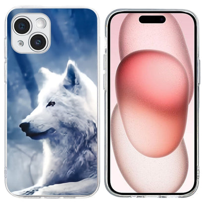 Colorful Painting Pattern TPU Phone Case, For iPhone 15 Plus, For iPhone 15