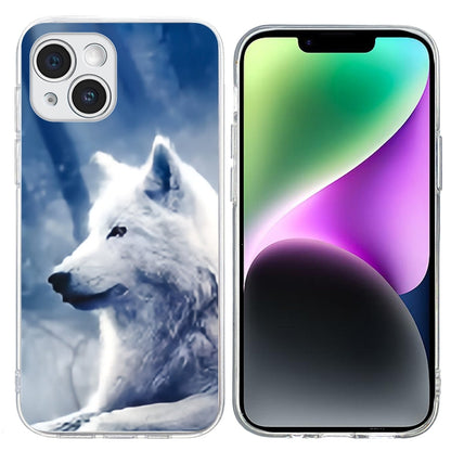 Colorful Painting Pattern TPU Phone Case, For iPhone 14 Plus, For iPhone 14