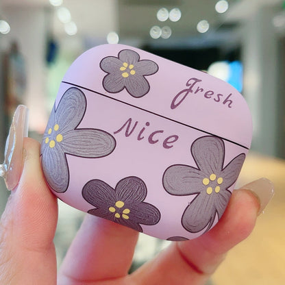 Oil Painting Floral Matte Earphones Protective Case, For AirPods 4, For AirPods Pro 2, For AirPods 3, For AirPods Pro, For AirPods 1 / 2