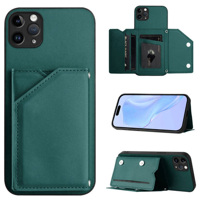 Skin Feel Four Card Slots Phone Case with Wrist Strap, For iPhone 12 mini, For iPhone 11 Pro Max, For iPhone 11, For iPhone 11 Pro