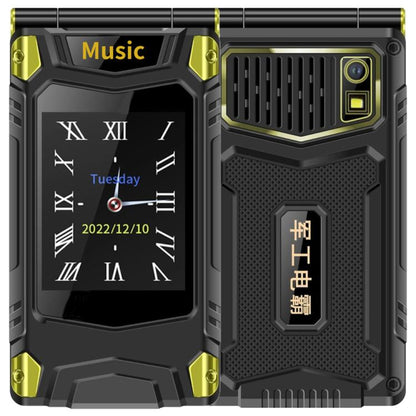 M7+ 4G Dual Screen Flip Elder Rugged Phone, 2.8 inch Inner, 2.4 inch Outer, 6800mAh Battery, 24 Keys, Flashlight, Network: 4G, Dual SIM, SOS, M7+ 4G