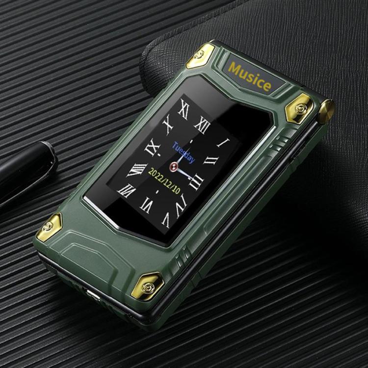 M7+ 4G Dual Screen Flip Elder Rugged Phone, 2.8 inch Inner, 2.4 inch Outer, 6800mAh Battery, 24 Keys, Flashlight, Network: 4G, Dual SIM, SOS, M7+ 4G