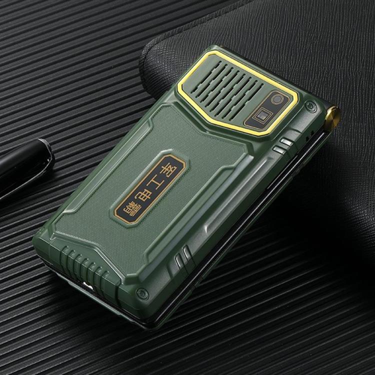 M7+ 4G Dual Screen Flip Elder Rugged Phone, 2.8 inch Inner, 2.4 inch Outer, 6800mAh Battery, 24 Keys, Flashlight, Network: 4G, Dual SIM, SOS, M7+ 4G