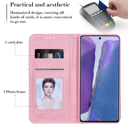 Glittering Daisy Magnetic Horizontal Flip Leather Case with Holder & Card Slots & Photo Frame, For Samsung Galaxy Note20