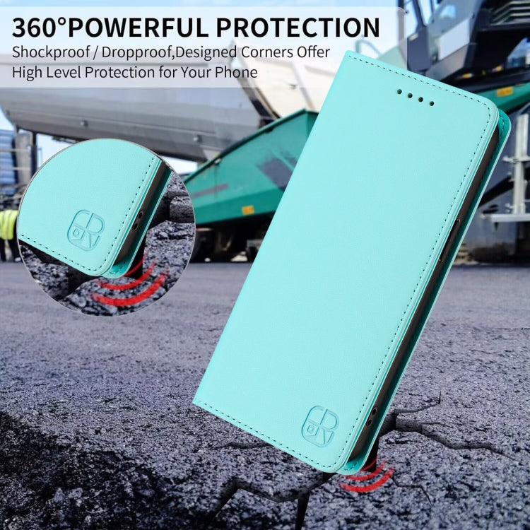 RC01 Dual-Folded Magnetic Suction RFID Leather Phone Case, For iPhone 15 Pro Max, For iPhone 15 Pro, For iPhone 15 Plus