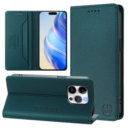 RC01 Dual-Folded Magnetic Suction RFID Leather Phone Case, For iPhone 13 Pro Max, For iPhone 13 Pro, For iPhone 13 mini