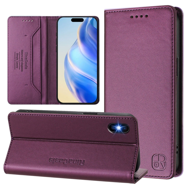 RC01 Dual-Folded Magnetic Suction RFID Leather Phone Case, For iPhone X / XS, For iPhone XR, For iPhone XS Max