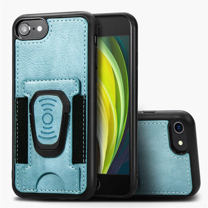 Magnetic Shockproof PU + TPU Case with Card Slot & Ring Holder, For iPhone 6