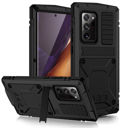 Shockproof Waterproof Dust-proof Metal + Silicone Protective Case with Holder, For Samsung Galaxy Note 20 Ultra, For Samsung Galaxy Note 20