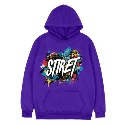 Alphabet Printed Fleece Hooded Sweatshirt Print On Your Demand, XS, S