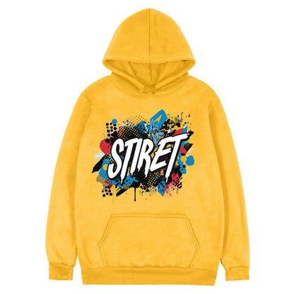 Alphabet Printed Fleece Hooded Sweatshirt Print On Your Demand, XS, S
