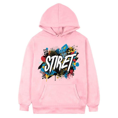 Alphabet Printed Fleece Hooded Sweatshirt Print On Your Demand, M, L