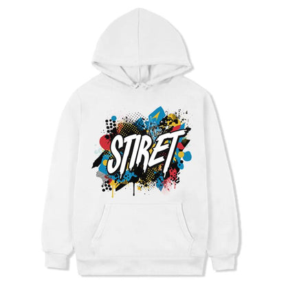 Alphabet Printed Fleece Hooded Sweatshirt Print On Your Demand, M, L