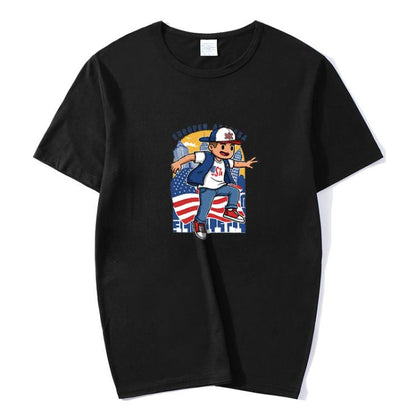 Boy Printed Round Neck Modal Short Sleeve T-shirt Print On Your Demand, POD T-Shirt, S, S, POD T-Shirt, M