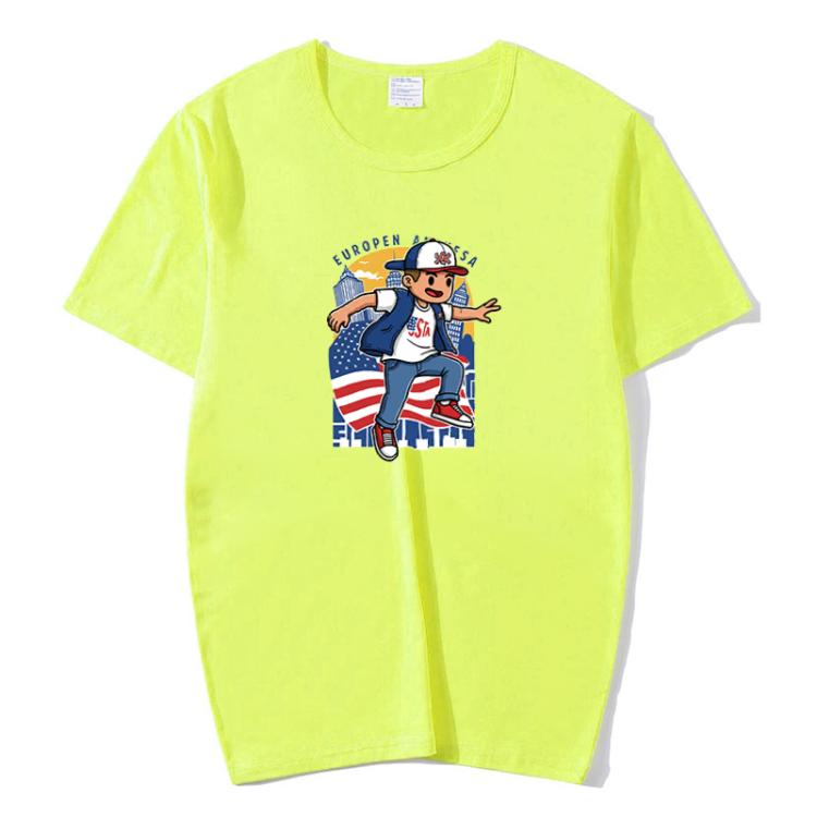 Boy Printed Round Neck Modal Short Sleeve T-shirt Print On Your Demand, XL, POD T-Shirt, XXL