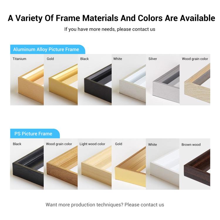 Abstract Leaves Decorative Painting with Aluminum Alloy Frame Print On Your Demand, 15x20cm, 20x20cm, 30x30cm, 40x40cm, 50x50cm, 60x60cm, 70x70cm, 80x80cm, 90x90cm