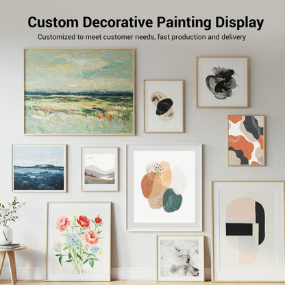 Abstract Leaves Decorative Painting with Aluminum Alloy Frame Print On Your Demand, 15x20cm, 20x20cm, 30x30cm, 40x40cm, 50x50cm, 60x60cm, 70x70cm, 80x80cm, 90x90cm