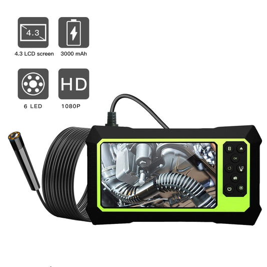 8mm 1080P IP68 Waterproof 4.3 inch Screen Dual Camera Digital Endoscope, 5m, 2m