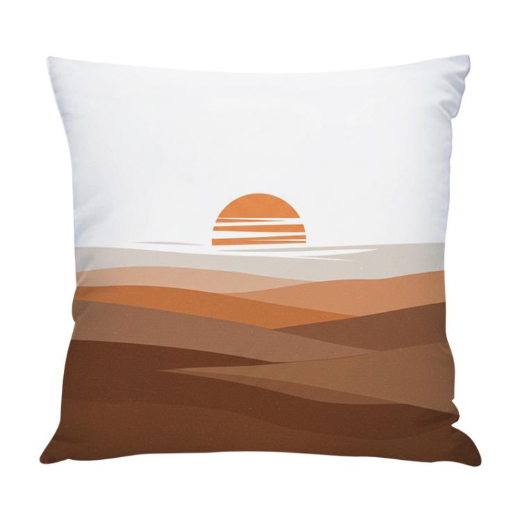 Sunset Printed Sofa Pillow Case No Core Print On Your Demand, 50x50cm, 60x60cm