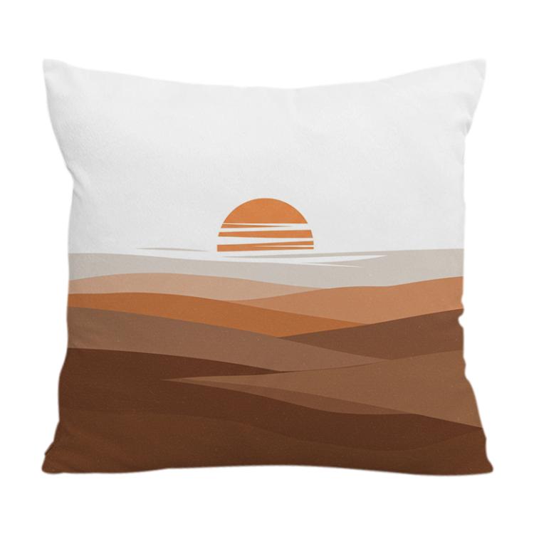 Sunset Printed Sofa Pillow Case No Core Print On Your Demand, 50x50cm, 60x60cm