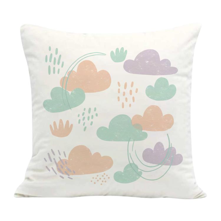 Clouds Printed Sofa Pillow Case No Core Print On Your Demand, 50x50cm, 60x60cm