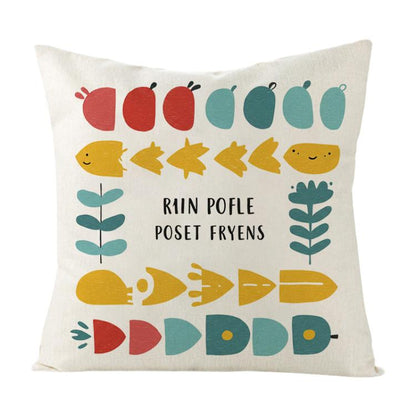 River Fish Printed Sofa Pillow Case No Core Print On Your Demand, 35x35cm, 40x40cm, 45x45cm