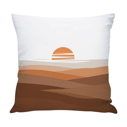 Sunset Printed Sofa Pillow With Core Print On Your Demand, 35x35cm, 40x40cm, 45x45cm