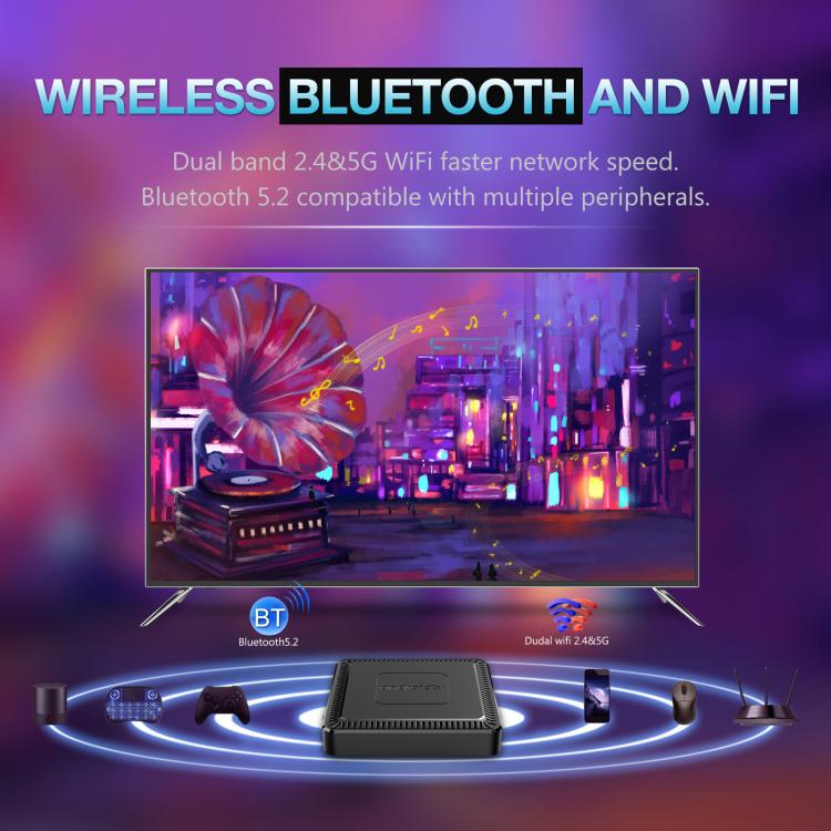 Q7 4K UHD Android 10 Smart TV Box with Remote Control, Allwinner H313 Quad-Core, 2GB+8GB, 2GB+16GB