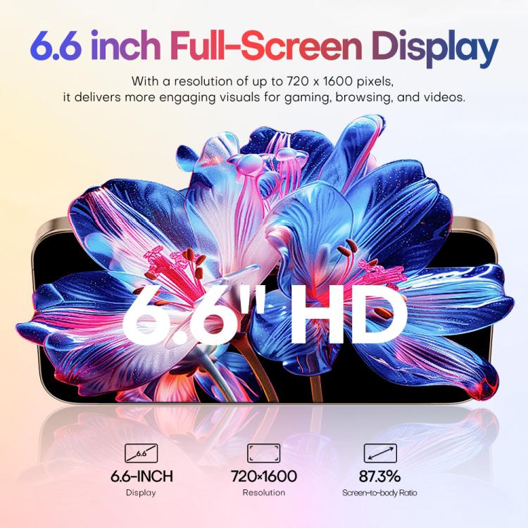 A88 / i16 Pro Max, 2GB+16GB, 6.6 inch Android 8.1 MTK6580A Quad Core, OTG, Network: 3G, Dual SIM, EU Plug, US Plug, UK Plug, AU Plug