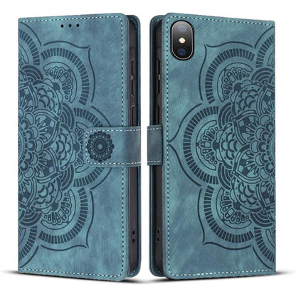 Mandala Embossed Retro Frosted Leather Phone Case, For iPhone XS Max, For iPhone 7 Plus / 8 Plus
