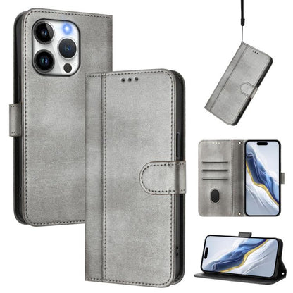 Line Splicing Buckle Retro Leather Phone Case, For iPhone 13 Pro Max, For iPhone 13 Pro, For iPhone 13 mini